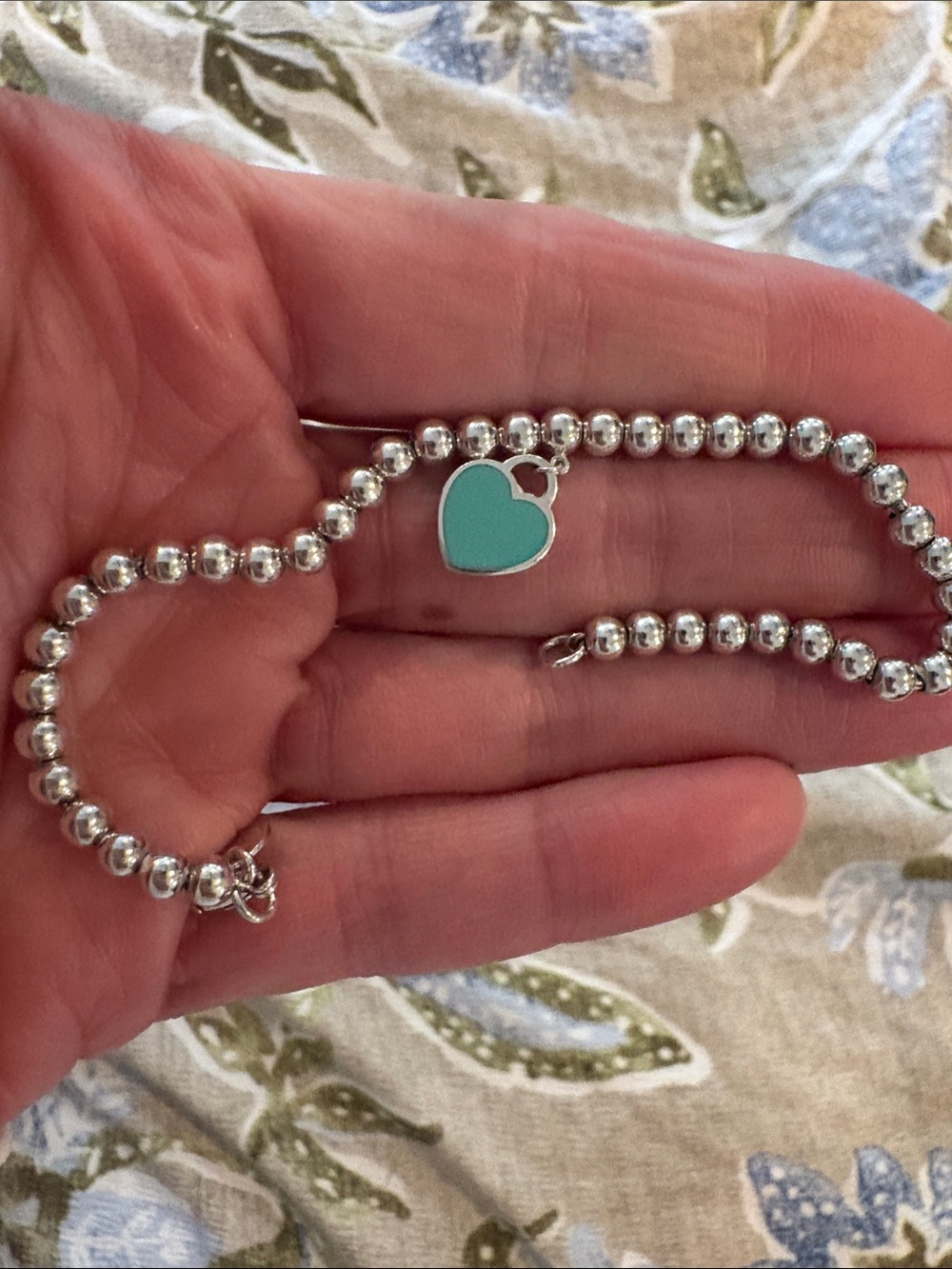 Tiffany Blue® Heart Tag Bead Bracelet in Silver, 4 mm
